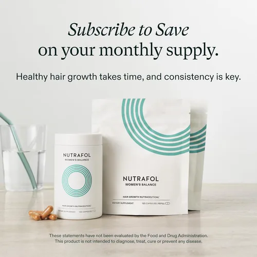 Miniatura 8 de Suplementos Nutrafol Women's Balance para el Crecimiento del Cabello para Mujeres, Recomendados por Dermatólogos, Edades 45 y Más, Clínicamente