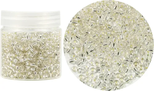Miniatura 14 de Bala&Fillic Cuentas de semillas de vidrio sueltas de color amarillo claro opaco de 0.157 in, alrededor de 1400 piezas/3.88 oz en caja 6/0, cuentas