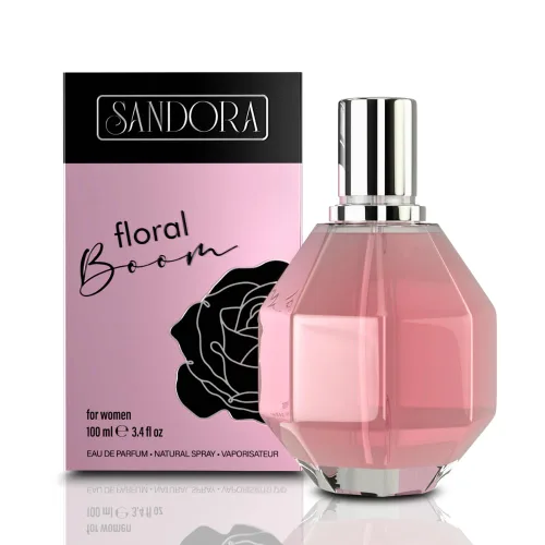 Sandora Fragrances FLORAL BOOM - Perfume para mujer – Floral, bergamota y osmanthus; orquídea, jazmín, rosa, fresia y flor de naranja africana;