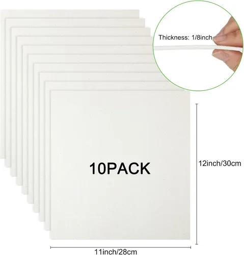 Miniatura 2 de 10 piezas de papel de horno de fibra de cerámica de 11 x 12 pulgadas, material de junta de cerámica de alta temperatura, papel de aislamiento