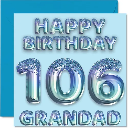 Miniatura 176 de Stuff4 Tarjeta de primer cumpleaños para niños, globo de fiesta con purpurina azul, tarjetas de feliz cumpleaños para niño de 1 año, nieto, hijo, 57