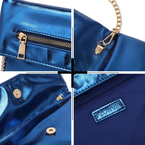 Miniatura 7 de Bolso de mano para mujer, bolso de noche con correa de cadena, sobre de moda, bolso cruzado de boda formal