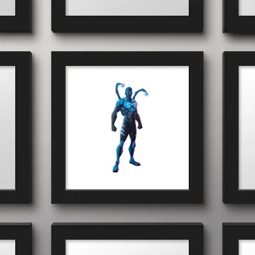 Miniatura 2 de Trends International Gallery Pops DC Comics Blue Beetle - Póster de pared con postura, 12 x 12 pulgadas, versión de marco negro