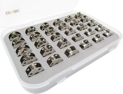 Miniatura 2 de ckpsms Marca: bobinas de metal #172222 compatibles con Singer Class 66, 66-6, 99, 99-13, 185, 185CL, 192,201 (30 piezas + caja)