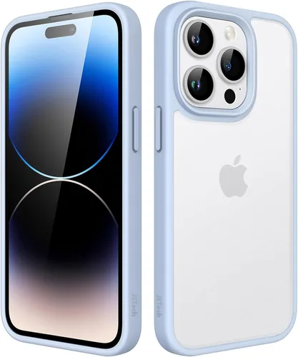 Miniatura 31 de JETech Funda mate para iPhone 14 de 6.1 pulgadas, a prueba de golpes, protección contra caídas de grado militar, cubierta trasera translúcida