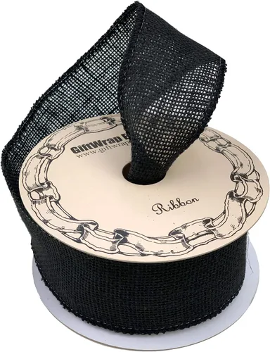 Miniatura 18 de Cinta tejida de arpillera de tela beige, 2 1/2 pulgadas x 10 yardas, borde con alambre, cinta de árbol de Navidad marfil para manualidades, adornos