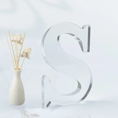 Letras acrílicas diseñables de 4 pulgadas, letras acrílicas sin terminar para decoración de pared, letras decorativas de pie, rebanadas, decoración