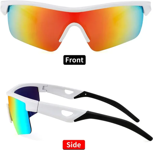 Miniatura 5 de FEISEDY Gafas de sol polarizadas de béisbol para niños y adolescentes, marco TR90 para niños y niñas, ciclismo B2454