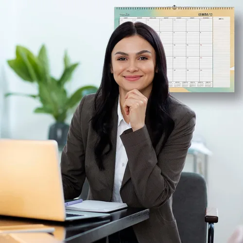 Miniatura 2 de Calendario mensual de escritorio 2023 HappyMots 12.6x18.5 in 16 meses - desde septiembre de 2022 a diciembre de 2023 Espacio para escribir