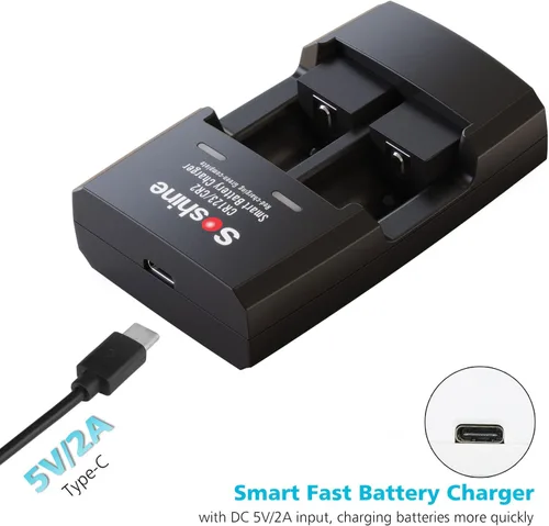 Miniatura 3 de Cargador de Batería Soshine CR2 RCR123A para Batería RCR123 16340 CR2 15270 LiFePO4 de 3V Baterías Recargables (Cargador)