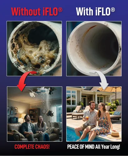Miniatura 3 de iFLO® Limpiador Inteligente de Línea de Drenaje de A/C y Bandeja de Drenaje para Sistema HVAC, Sin Obstrucciones, Fácil Instalación y Mantenimiento