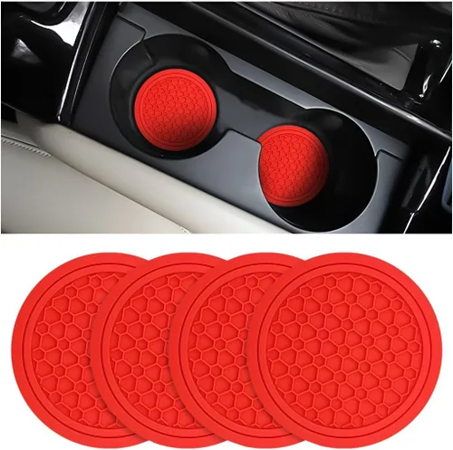 Miniatura 38 de Mandark 2 piezas posavasos para portavasos de automóvil, almohadillas antideslizantes de 2.75 pulgadas para insertar en portabotellas de agua