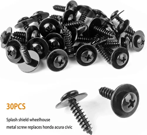 Miniatura 4 de Xislet 120 piezas Clips para parachoques de 10 mm 91503-SZ3-003 con tornillos para protector contra salpicaduras 90114-SE0-000 Compatibles con Honda