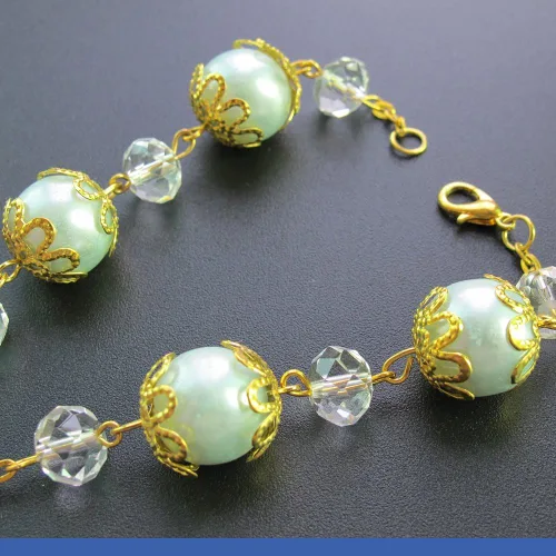 Miniatura 2 de Rosario de la década de la década de perlas de imitación azul, 12 unidades, para bautizo/bautizo/boda/recuerdos de membrillo mis / bautizo