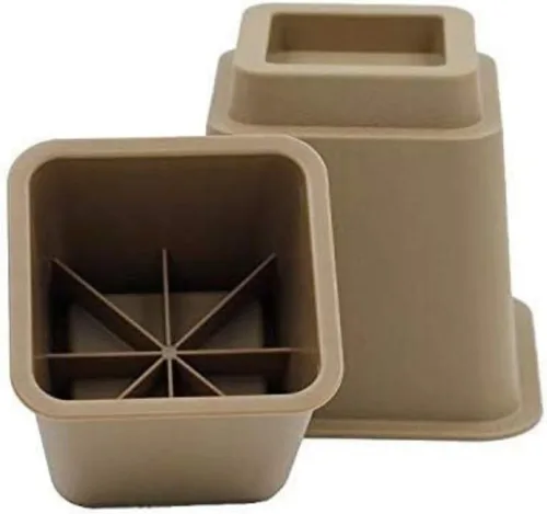 Miniatura 7 de HomeRoots Elevadores de cama ajustables y elevadores de muebles, elevadores de mesa de plástico resistente de 3, 5 u 8 pulgadas para cama y sofá