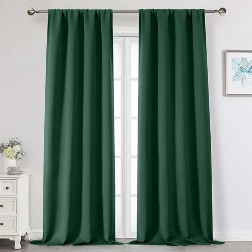 Miniatura 112 de Cortinas opacas para dormitorio, sala de estar, juego de 2 paneles de 54 pulgadas de largo, cortinas de oscurecimiento de habitación con aislamiento