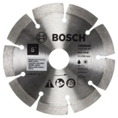 Miniatura 24 de BOSCH DB1241S Hoja de diamante de borde segmentado estándar de 12 pulgadas con eje de 1 pulgada para aplicaciones universales de corte tosco