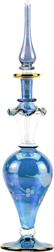NileCart Botella de perfume egipcia de 9 pulgadas tamaño grande 3.4 fl oz. hecho a mano en Egipto Para tu perfume, aceites esenciales, decoración