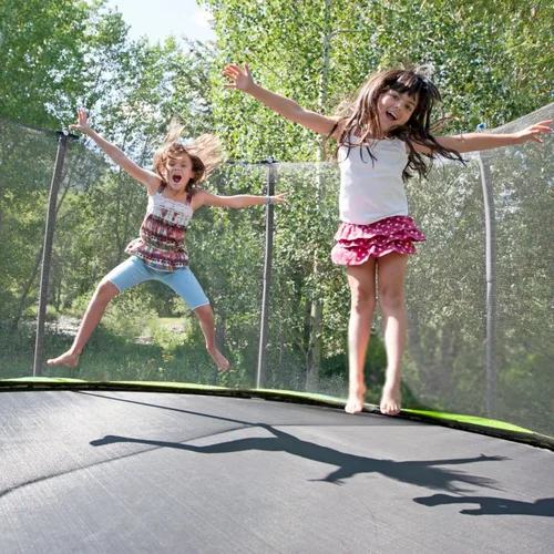 Miniatura 2 de SKOK Trampoline for Kids,400LBS Outdoor Trampoline with Net-ASTM Approved Trampoline for Children and Adults Manzana Verde (Apple Green)