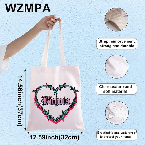 Miniatura 2 de WZMPA Bolsa de maquillaje cosmética de música latina, regalo inspirado en música, fanáticos de la música, bolsa con cremallera para familiares