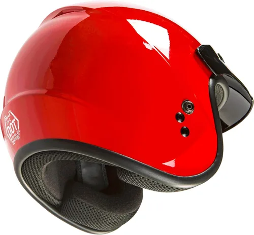 Miniatura 4 de GMAX OF-2 DOT - Casco abierto aprobado por DOT, tamaños para adultos y jóvenes, motocicleta, ATV, UTV Rojo