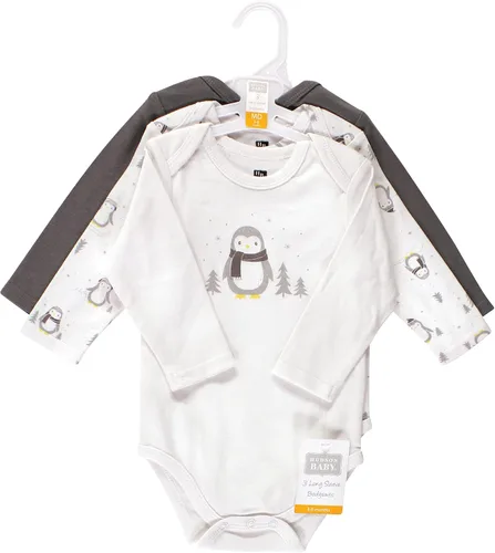 Miniatura 32 de Hudson Baby Body unisex de algodón de manga larga para bebé, leopardo rosa rojo