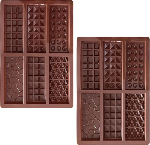 Miniatura 13 de 5 Piezas de Moldes de Silicona Separables para Chocolate, Molde Cuadrado de Silicona, Molde de Barra de Chocolate de Caramelo Antiadherente, Molde