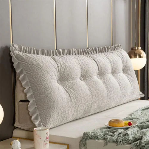 Miniatura 8 de Almohada grande de cuña de lectura, cojín para cabecero de cama, cojín para cama individual, matrimonial, Queen, King, litera, azul, 59 pulgadas
