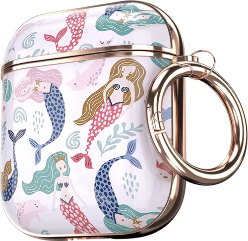 Miniatura 9 de Maxjoy Funda para AirPods, bonita funda protectora rígida para AirPod 2 Gen para mujeres y hombres con llavero para AirPods de 2ª generación de 1ª