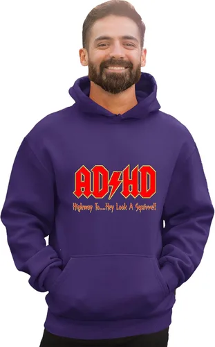 Miniatura 54 de Go All Out Sudadera con capucha para hombre y mujer con texto en inglés "Highway To Hey Look A Squirrel