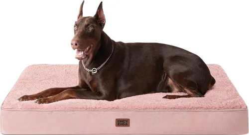 Miniatura 70 de EHEYCIGA Cama ortopédica de espuma para perros grandes, 35 pulgadas de largo x 23 pulgadas de ancho x 3.5 pulgadas de alto, gris claro