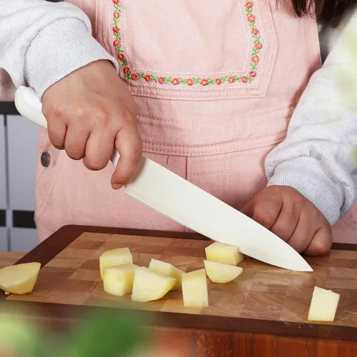 Miniatura 8 de hecef Juego de 15 piezas de cuchillos de cocina con bloque de afilado de madera incorporado, apto para lavavajillas, juego de bloque de cuchillos