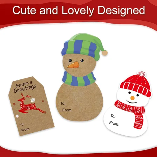 Miniatura 8 de 500 etiquetas adhesivas de regalo de Navidad, etiquetas autoadhesivas de nombre de Navidad, etiquetas de Navidad para regalos, lindas calcomanías