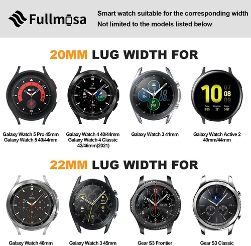 Miniatura 2 de Fullmosa Correa de reloj de cuero de 0.551 in, 0.630 in, 0.709 in, 0.787 in, 0.866 in, 0.945 in, piel auténtica suave, correa de repuesto