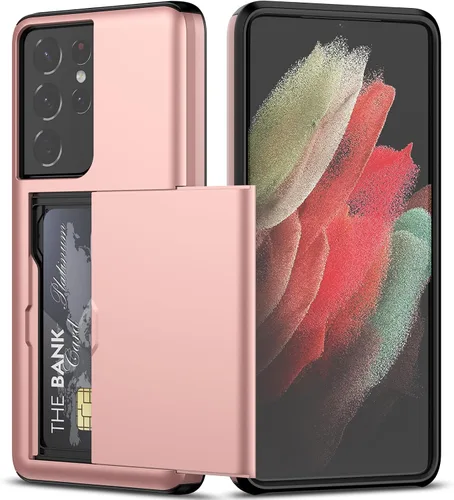 Miniatura 19 de Nvollnoe Funda para Samsung S20 FE con tarjetero de doble capa de protección resistente para Galaxy S20 FE, ranura para tarjeta oculta Funda delgada
