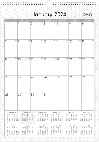 Miniatura 3 de Blue Sky Calendario mensual de pared 2023, enero a diciembre, 12 x 17 pulgadas, encuadernado con alambre, bloques anchos, empresa (117373-23)