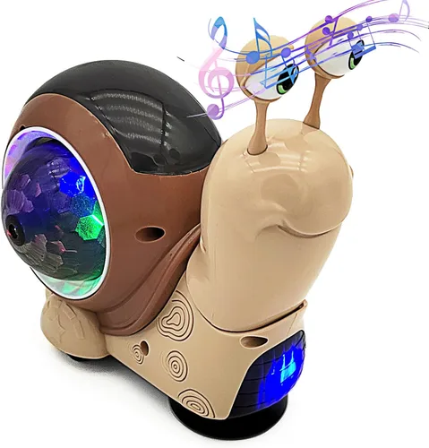 Miniatura 9 de Tipmant Cangrejo Eléctrico para Bebé y Niño Pequeño, Lindo Juguete de Vehículo de Animal Electrónico, Gatea, Reproduce Música, Luz Luminosa