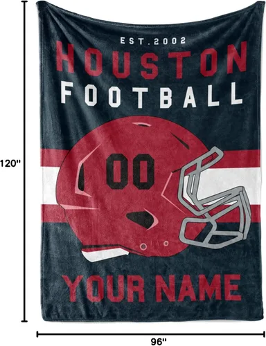 Miniatura 224 de Manta personalizada para fanáticos del fútbol americano – Se envía al día siguiente – Hecha en Estados Unidos – Manta de vellón personalizada