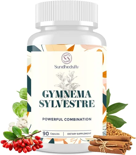 Sundhedsliv 16 en 1 Blxxd Sugr Effective Gymnema Sylvestre Suplemento de 2100 mg | con berberina, canela, melón amargo | Vitaminas, magnesio y cromo