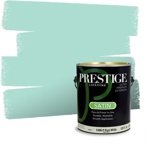 Miniatura 838 de Pintura Exterior + imprimación PRESTIGE, todo-en-uno, 1 galón, acabado mate, color comparable al Valspar* Royal Gray* VS151-Gris real