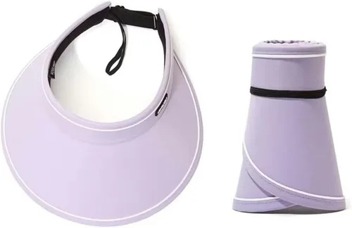 Miniatura 8 de Sombreros con visera para el sol para mujer, ala ancha, protección UV+50, gorra de playa plegada para un fácil transporte