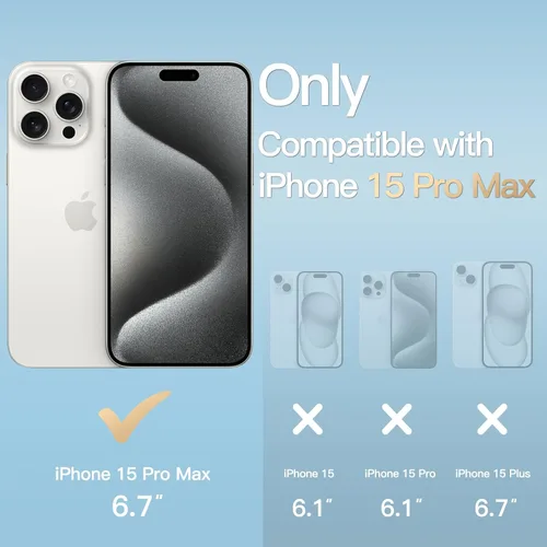 Miniatura 2 de JETech Funda para iPhone 15 Pro Max de 6.7 pulgadas, TPU suave transparente delgada funda protectora con absorción de golpes, soporta carga