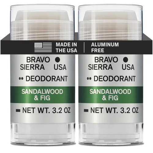 Miniatura 23 de Bravo Sierra - Desodorante sin aluminio para hombres, paquete de 1, cítrico y sal marina, fórmula natural sin bicarbonato de sodio con control