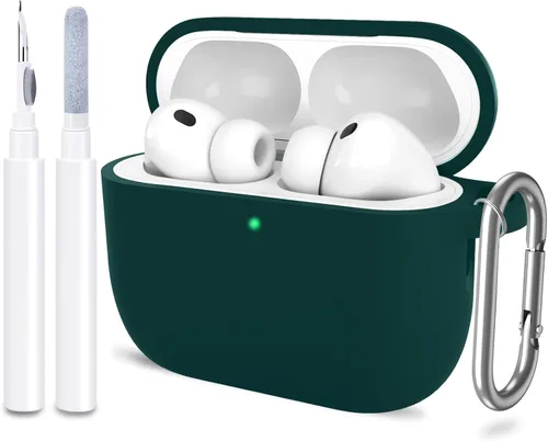 Miniatura 12 de Funda para AirPods Pro 3 con limpiador y protector de silicona suave con llavero para mujeres y hombres, funda para Apple AirPods Pro de 3ª Claro