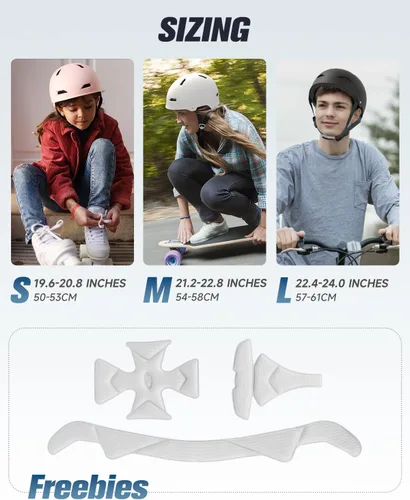 Miniatura 6 de Findway Casco de bicicleta de monopatín, casco de bicicleta para niños, jóvenes y adultos, adecuado para viajeros, patinaje, scooter, longboard