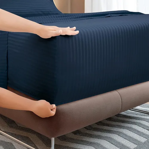 Miniatura 3 de ROYALE LINENS Juego de sábanas individuales de 3 piezas, microfibra suave cepillada 1800, 1 sábana bajera, 1 sábana encimera, 1 funda de almohada