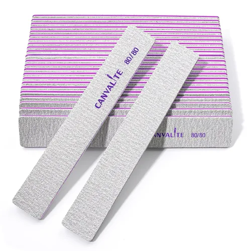 Miniatura 12 de Canvalite - 10 unidades de limas de uñas de 80/80 granos, limas de uñas para acrílico, herramientas de estilo de uñas para uso doméstico