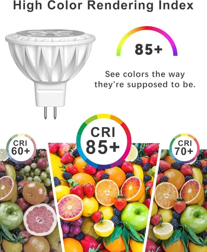 Miniatura 6 de Paquete de 12 bombillas LED MR16, equivalente a 50 W, 5000 K luz blanca diurna 5 W GU5.3 MR16 12 V, ángulo de haz de 38 grados para paisaje, 5000K