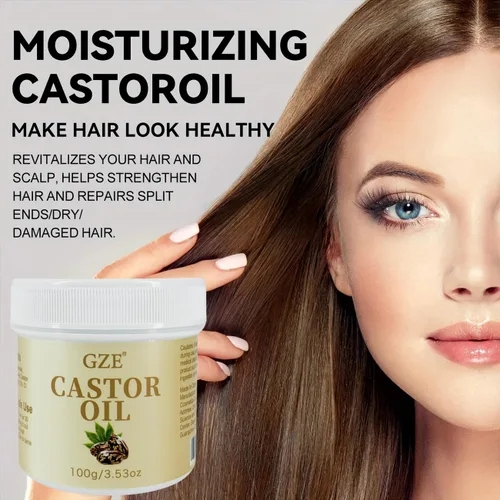Miniatura 5 de GZE Grasa sólida para el cabello con aceite de ricino, domina el encrespamiento, profundamente hidratante, nutritiva, no grasa, sin aroma, ideal