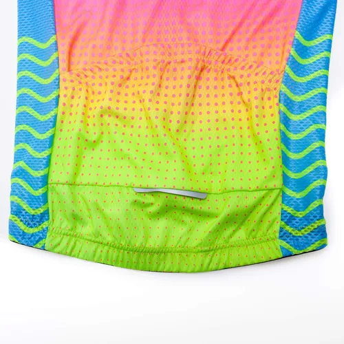 Miniatura 7 de Maillot de ciclismo de manga corta para mujer, ropa de bicicleta, chaqueta de bicicleta con bolsillos, transpirable